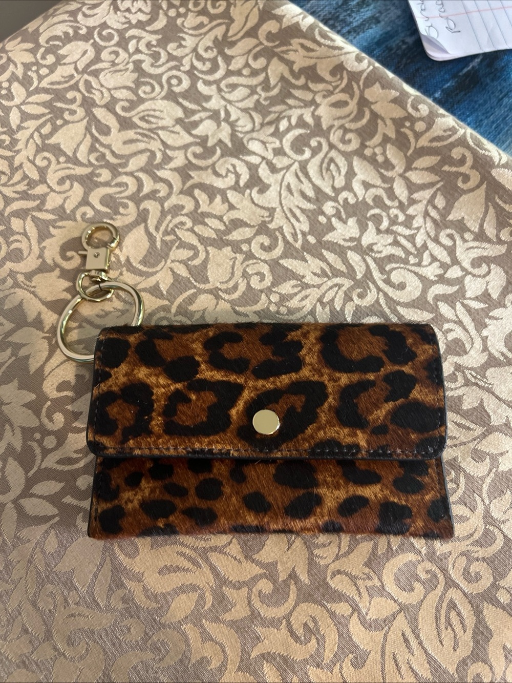 Madewell Leopard Keyring Pouch 100% Leather Conventional